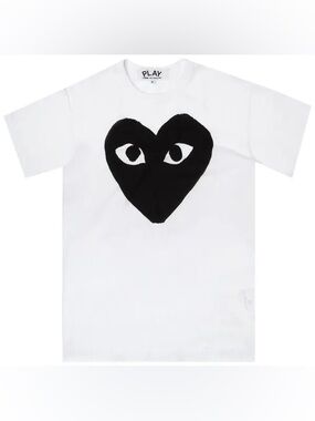 Comme des Garçons PLAY Logo Print T-Shirt 'White/Black' - XS women’s
